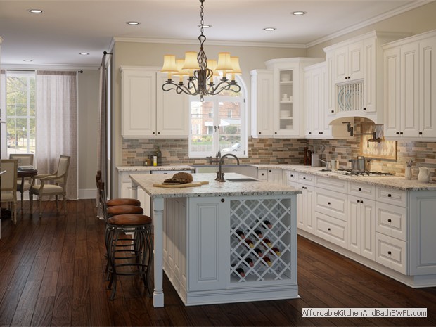 Kitchen Cabinets in Tahoe White